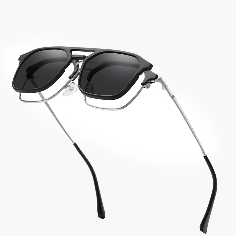 Vintage Fashion Brands - Clip On Polarized Sun Glasses Man