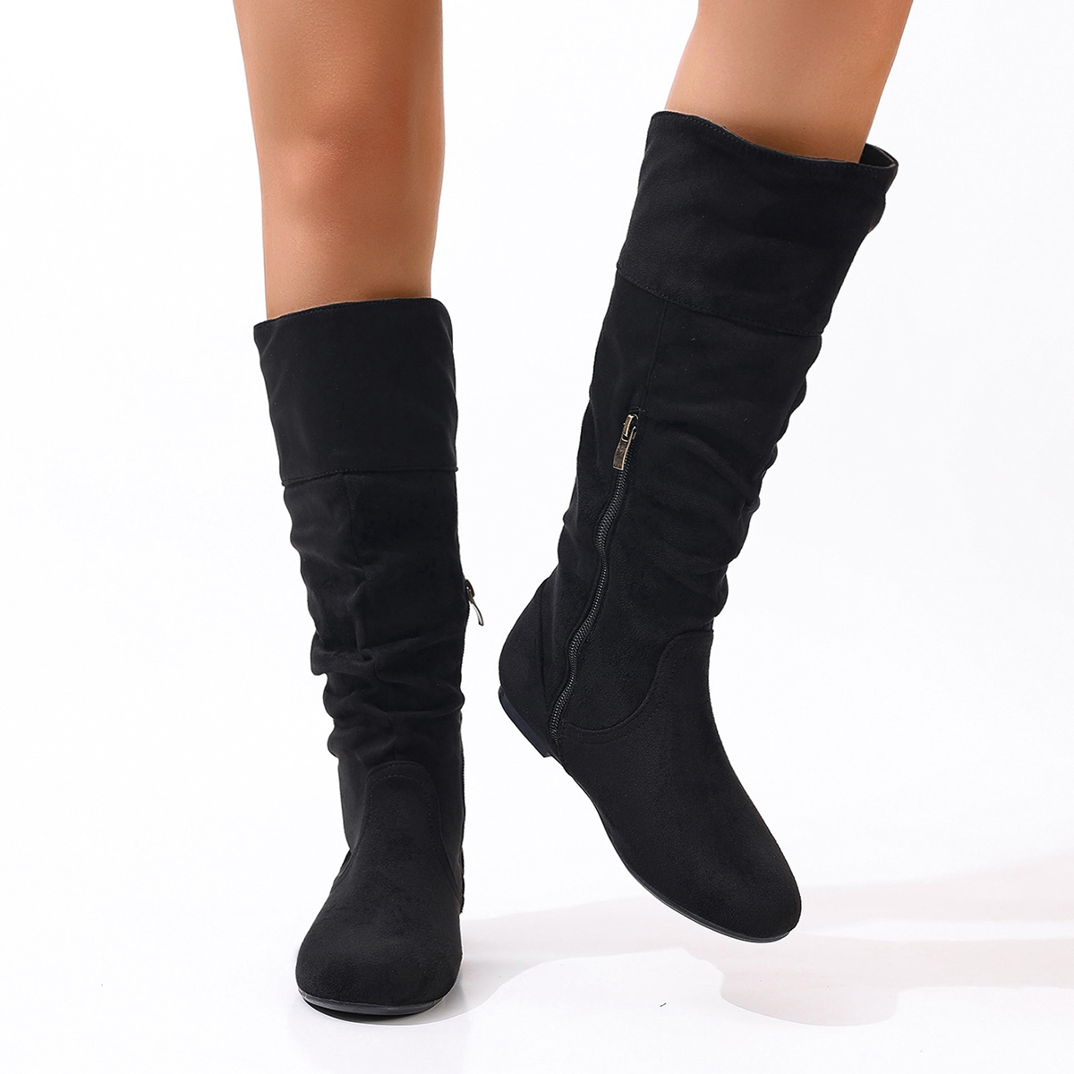 Vintage Fashion Fabrics - European and American Solid Color Pleated