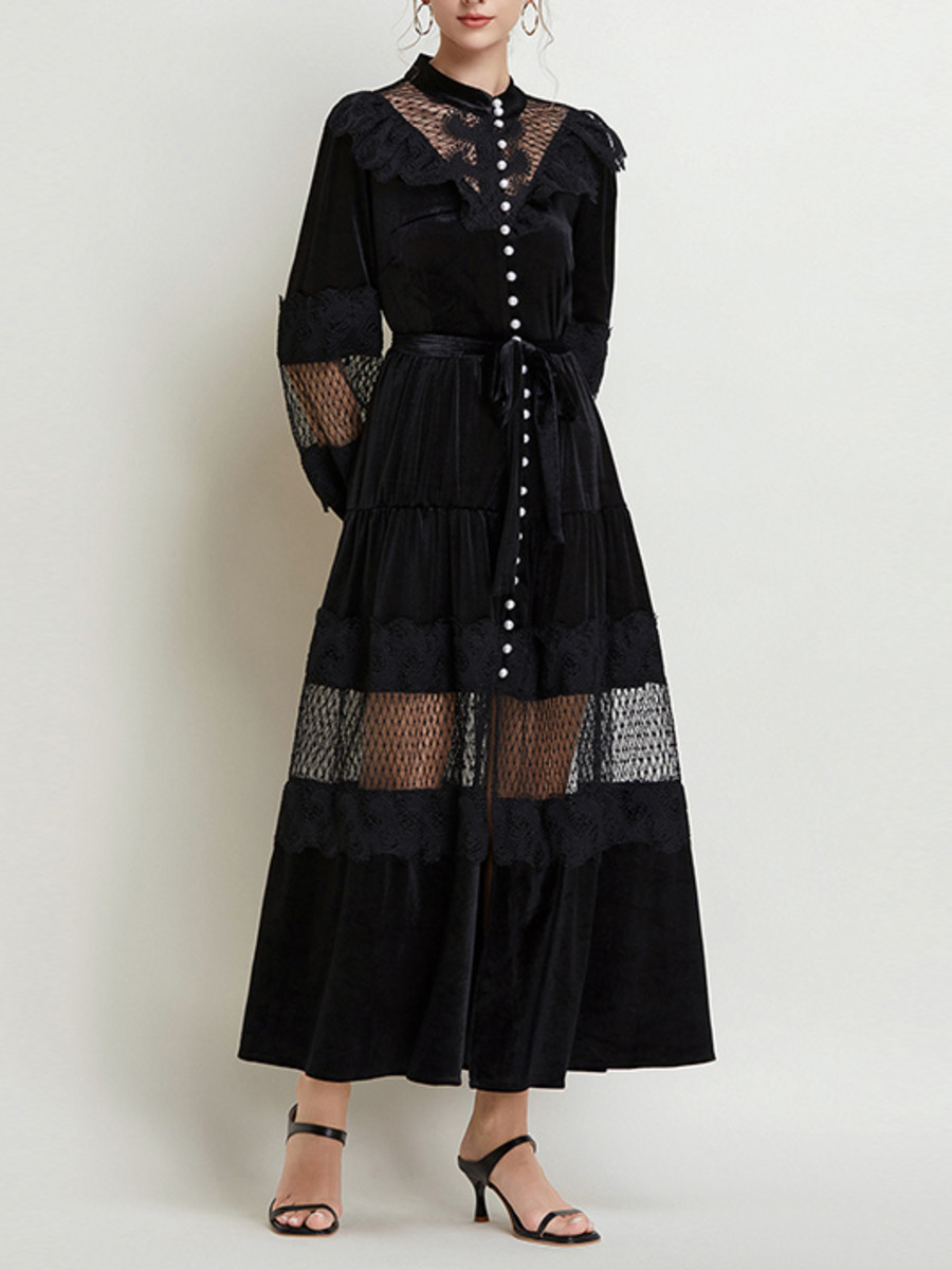 Vintage Fashion Runway - Fashion Runway Autumn Hollow Out High