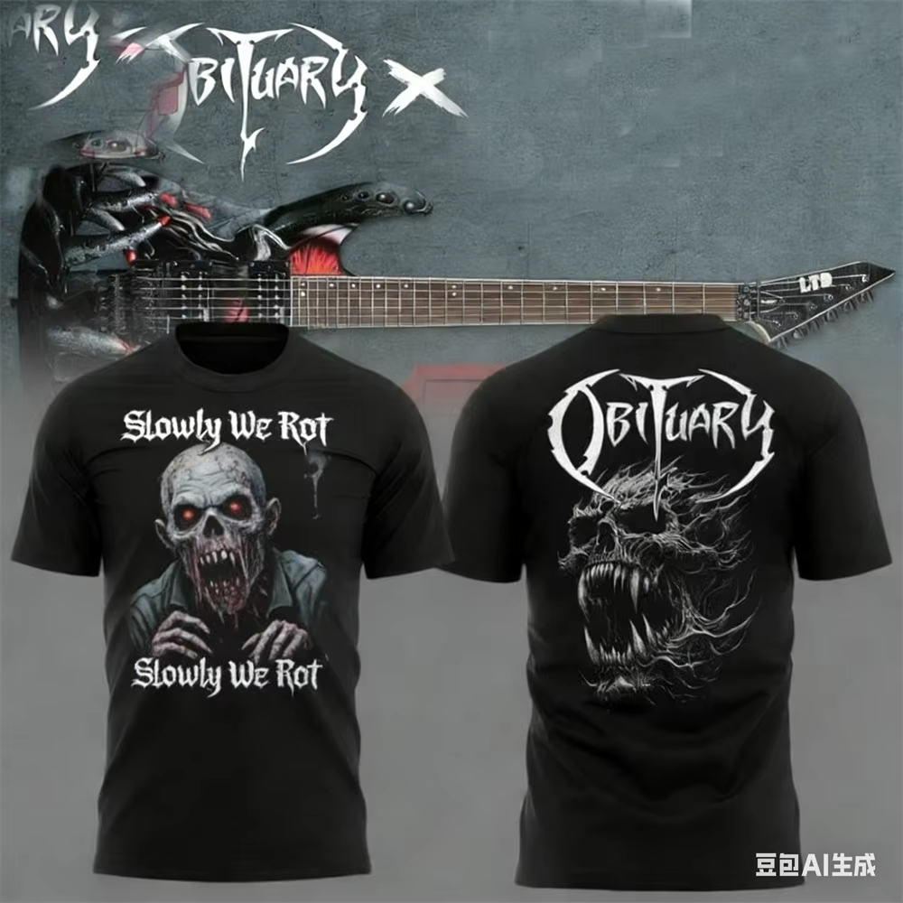 New Hot Vintage Rock Obituary  - Vintage Fashion Obituaries ulasan dan harga
