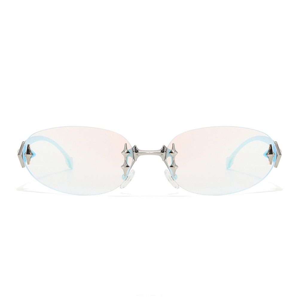 Y2K Style Frameless Sunglasses - Vintage Fashion Style Female ulasan dan harga