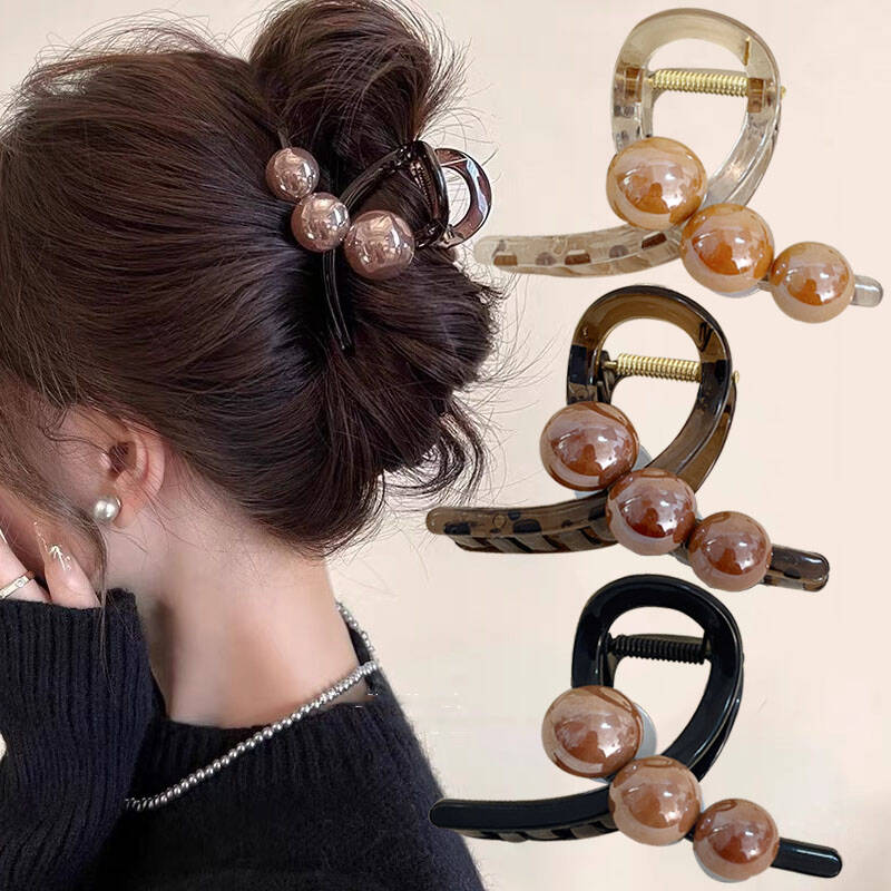 Korean Pearl Cross Hair Claws  - Vintage Fashion Ornaments ulasan dan harga