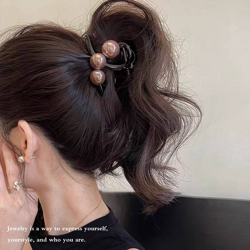Korean Pearl Cross Hair Claws  - Vintage Fashion Ornaments ulasan dan harga