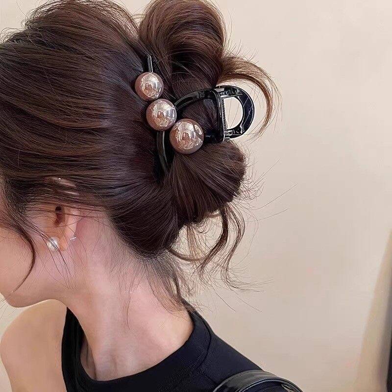 Korean Pearl Cross Hair Claws  - Vintage Fashion Ornaments ulasan dan harga