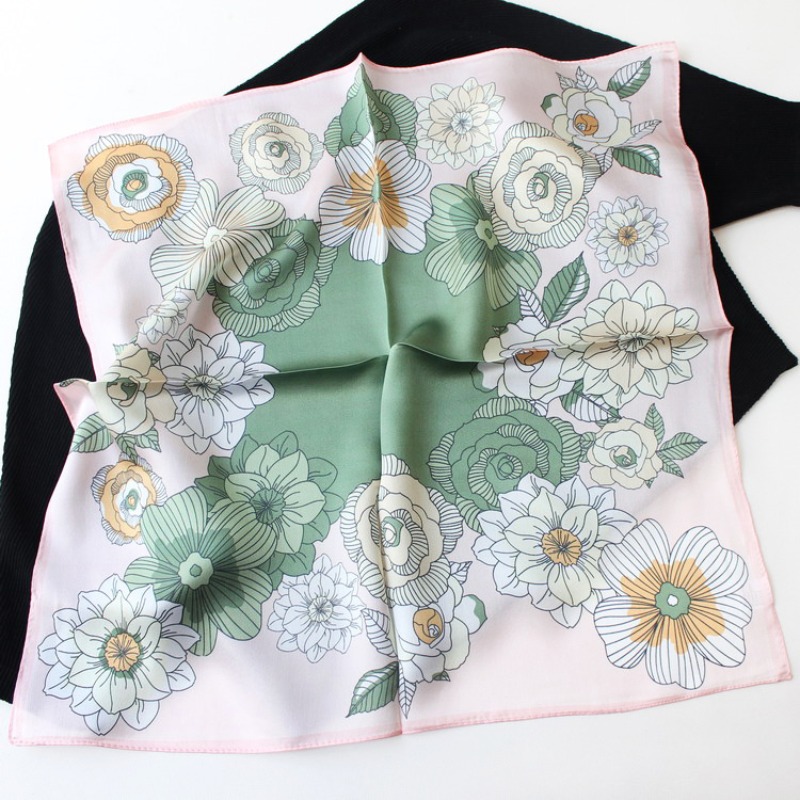 New 53cm 100% Mulberry Silk Sc - Vintage Fashion Hijab ulasan dan harga