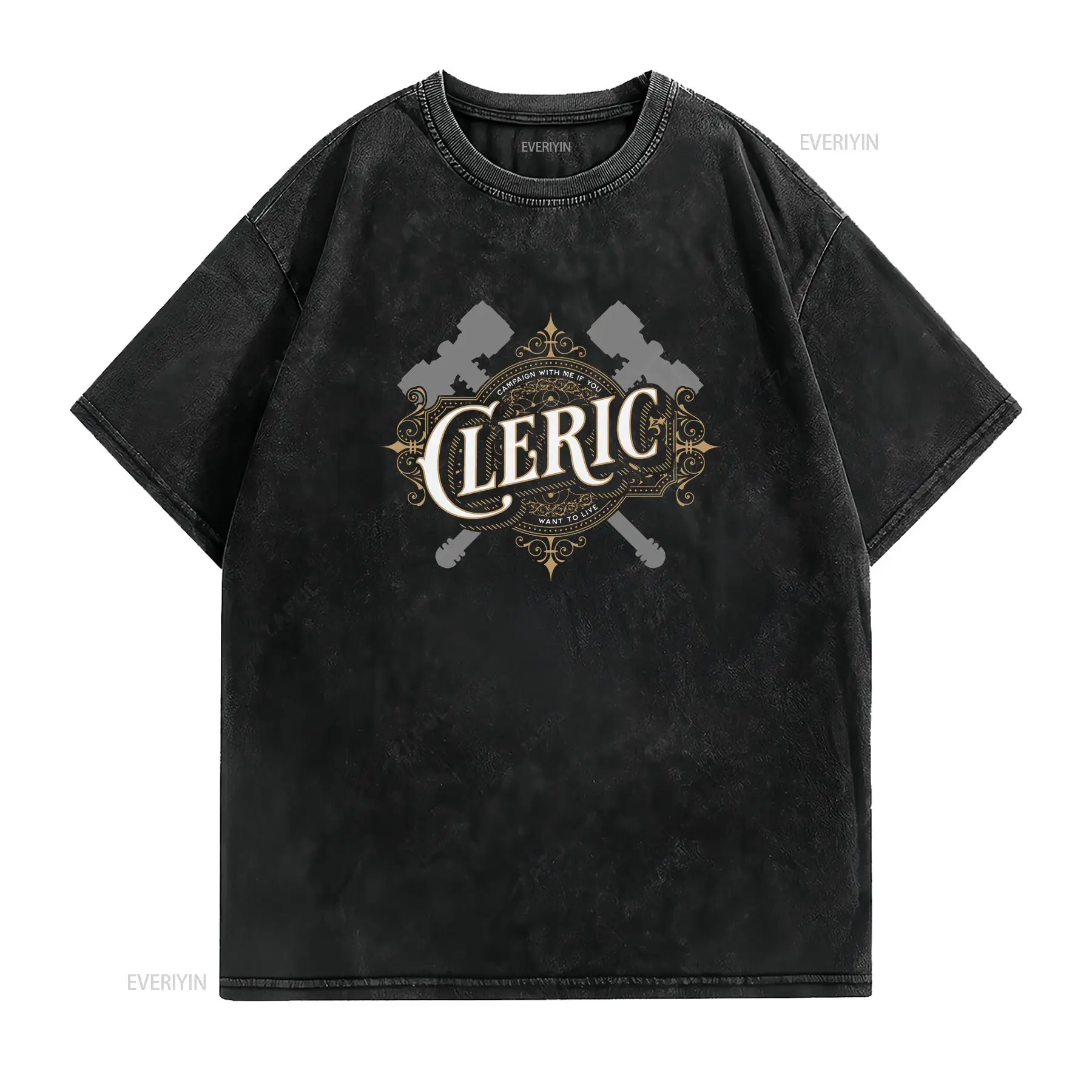 DnD Cleric T Shirt Retro Font  - Vintage Fashion Font ulasan dan harga
