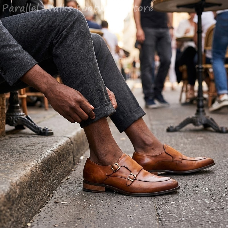 Men Double Buckle Loafers Vint - Vintage Slip Dress ulasan dan harga