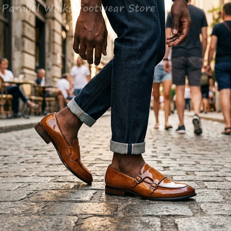 Men Double Buckle Loafers Vint - Vintage Slip Dress ulasan dan harga