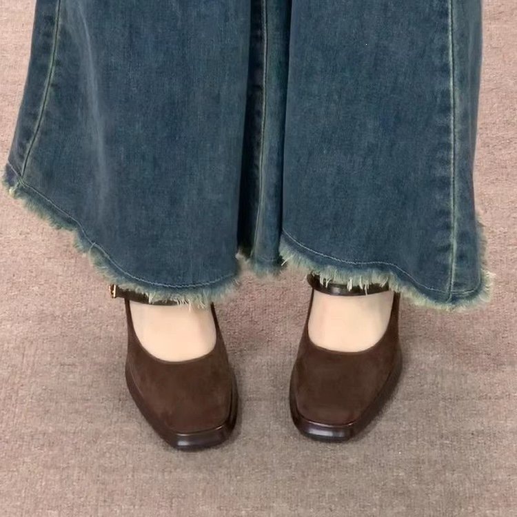 Vintage Thick High Women Mary  - Vintage Fashion Fabrics ulasan dan harga