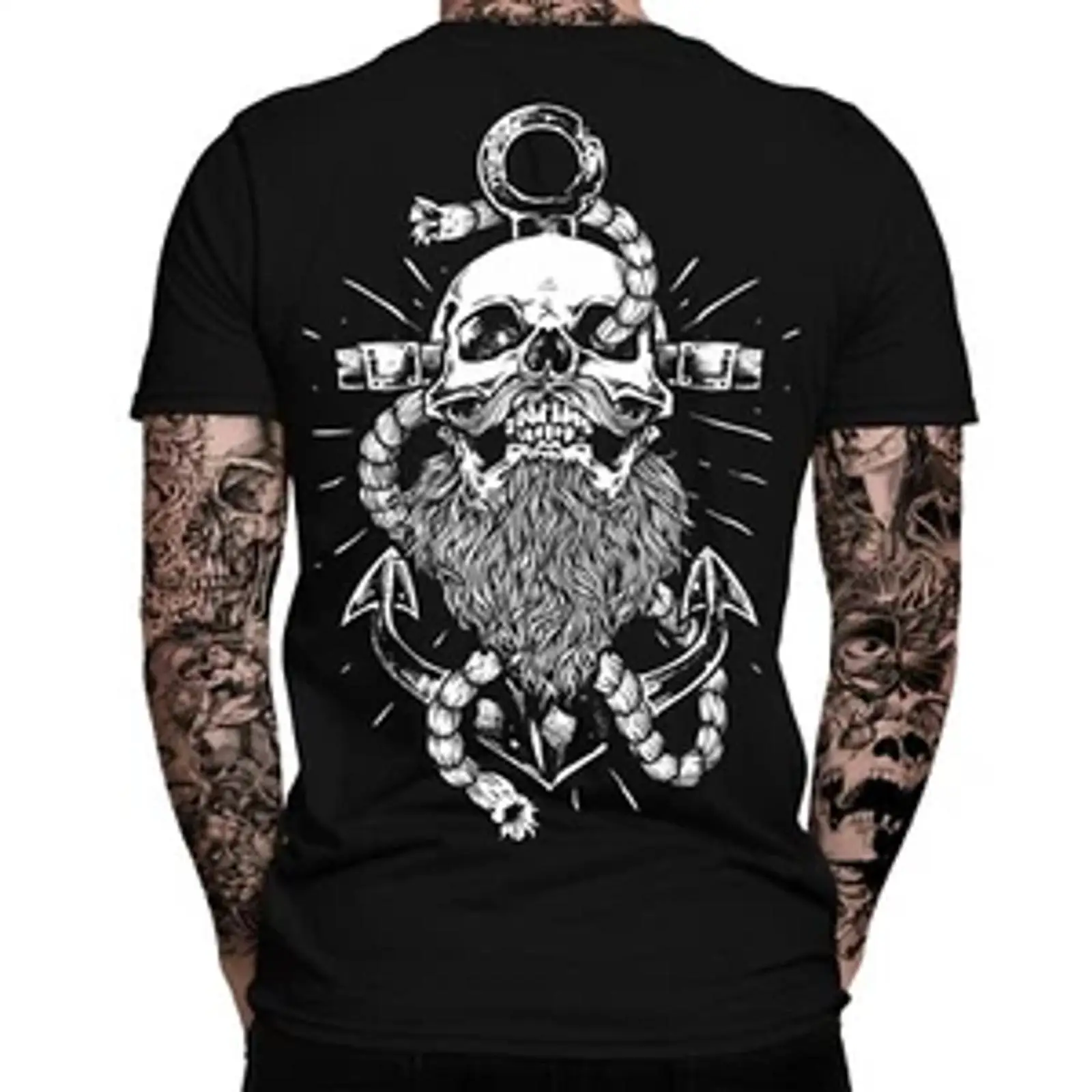 Anchor T Shirt for Men Skull H - Vintage Fashion Hamburg ulasan dan harga