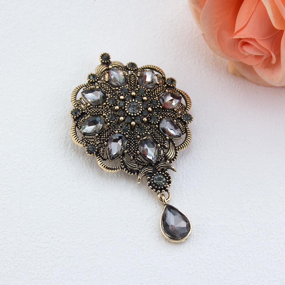 Vintage Gray Crystal Turkish B - Vintage Fashion Hijab ulasan dan harga