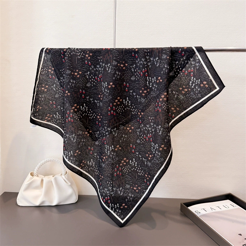 68cm Small Square Feminine Sca - Vintage Fashion Hijab ulasan dan harga