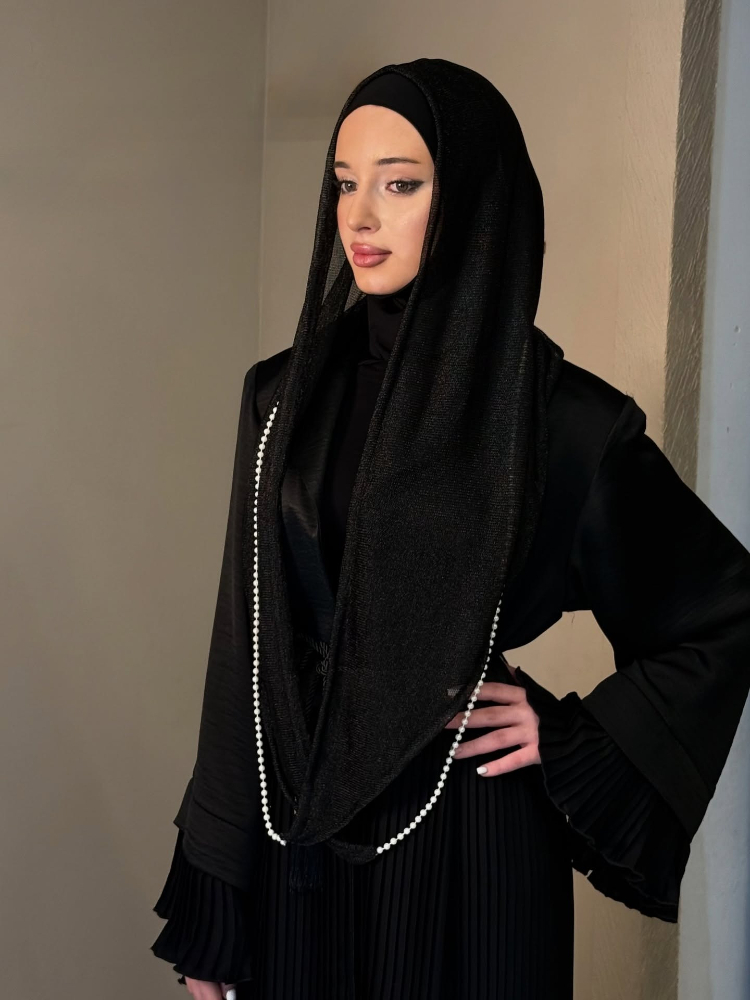 New Dubai Hood Hijab Pearl Lan - Vintage Fashion Hijab ulasan dan harga