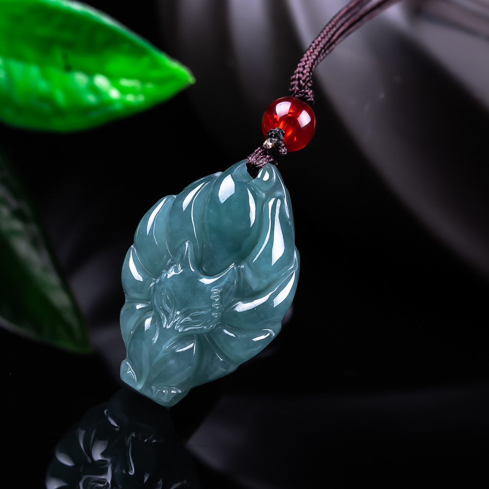 Natural Burmese Jadeite Fox Pe - Vintage Fashion Accessories ulasan dan harga