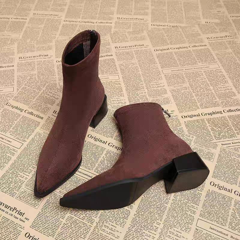 New Low Heel Women Mordern Ank - Vintage Fashion Fabrics ulasan dan harga