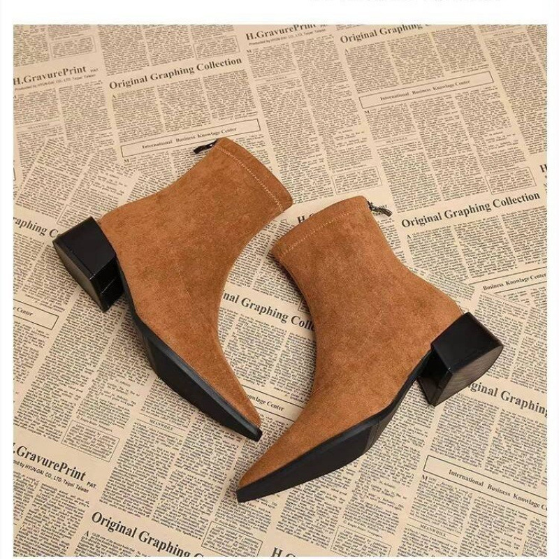 New Low Heel Women Mordern Ank - Vintage Fashion Fabrics ulasan dan harga