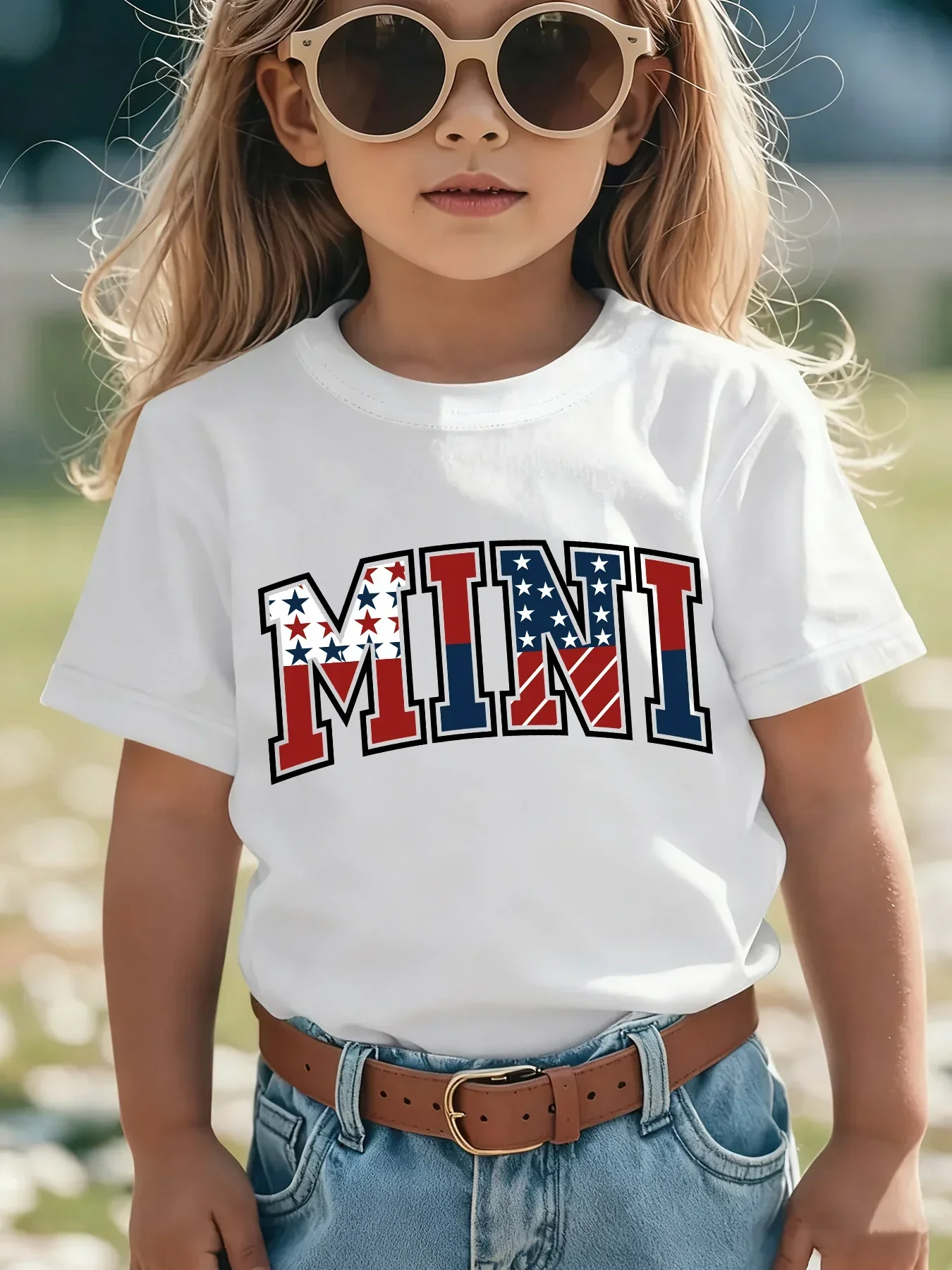 USA Flag Star Stripe Mini Lett - Vintage Fashion Font ulasan dan harga