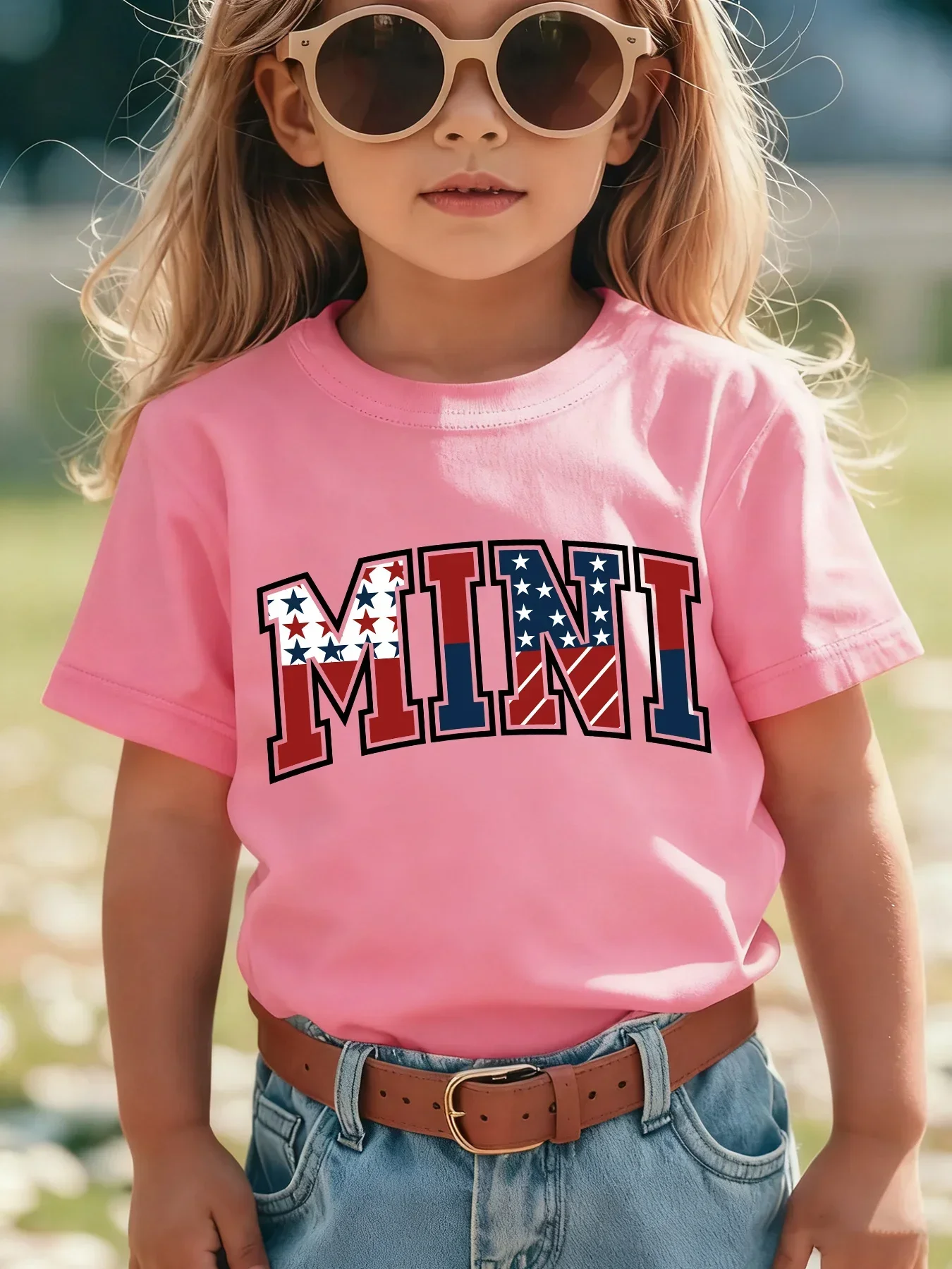 USA Flag Star Stripe Mini Lett - Vintage Fashion Font ulasan dan harga