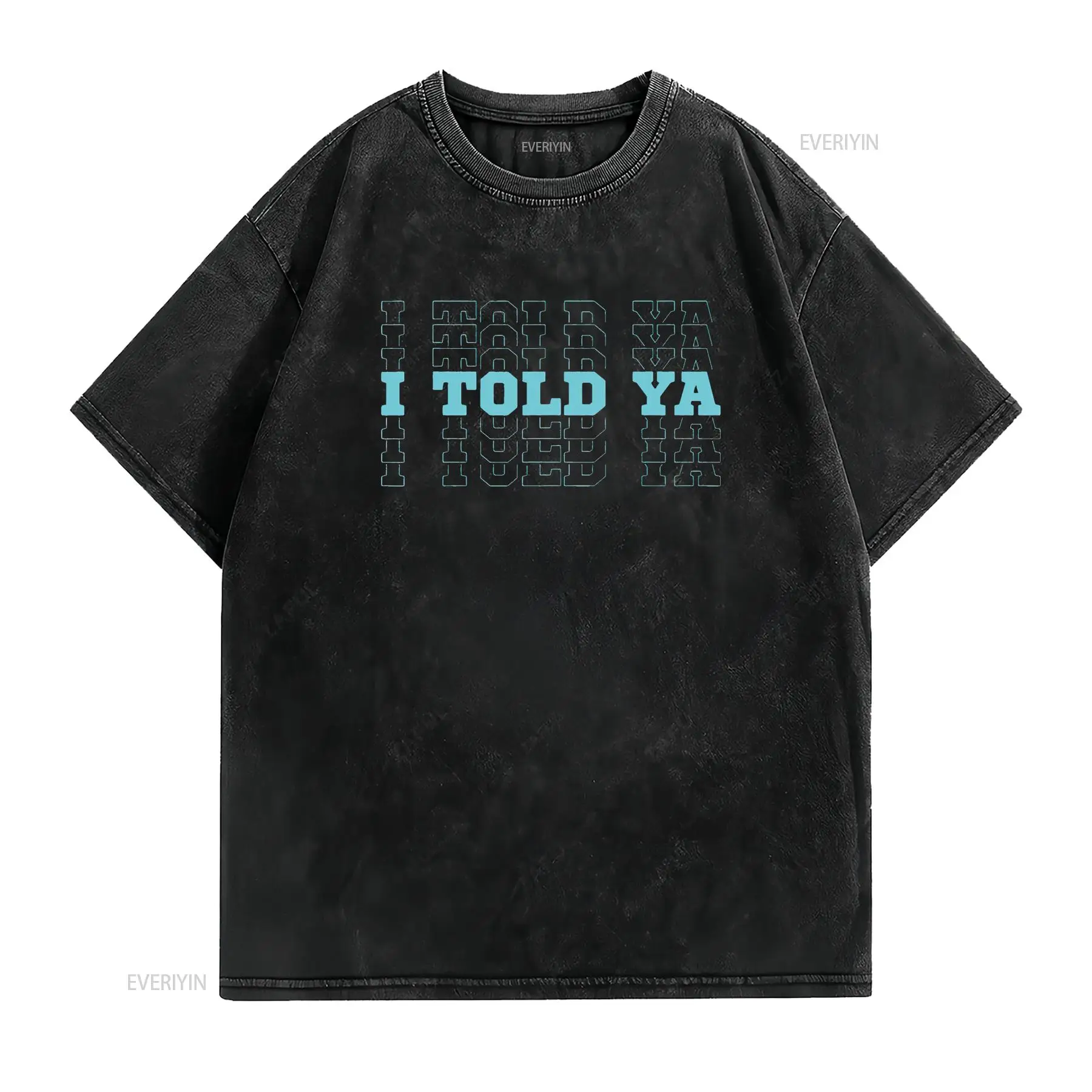 Funny Cute I Told Ya Cyan Blue - Vintage Fashion Font ulasan dan harga
