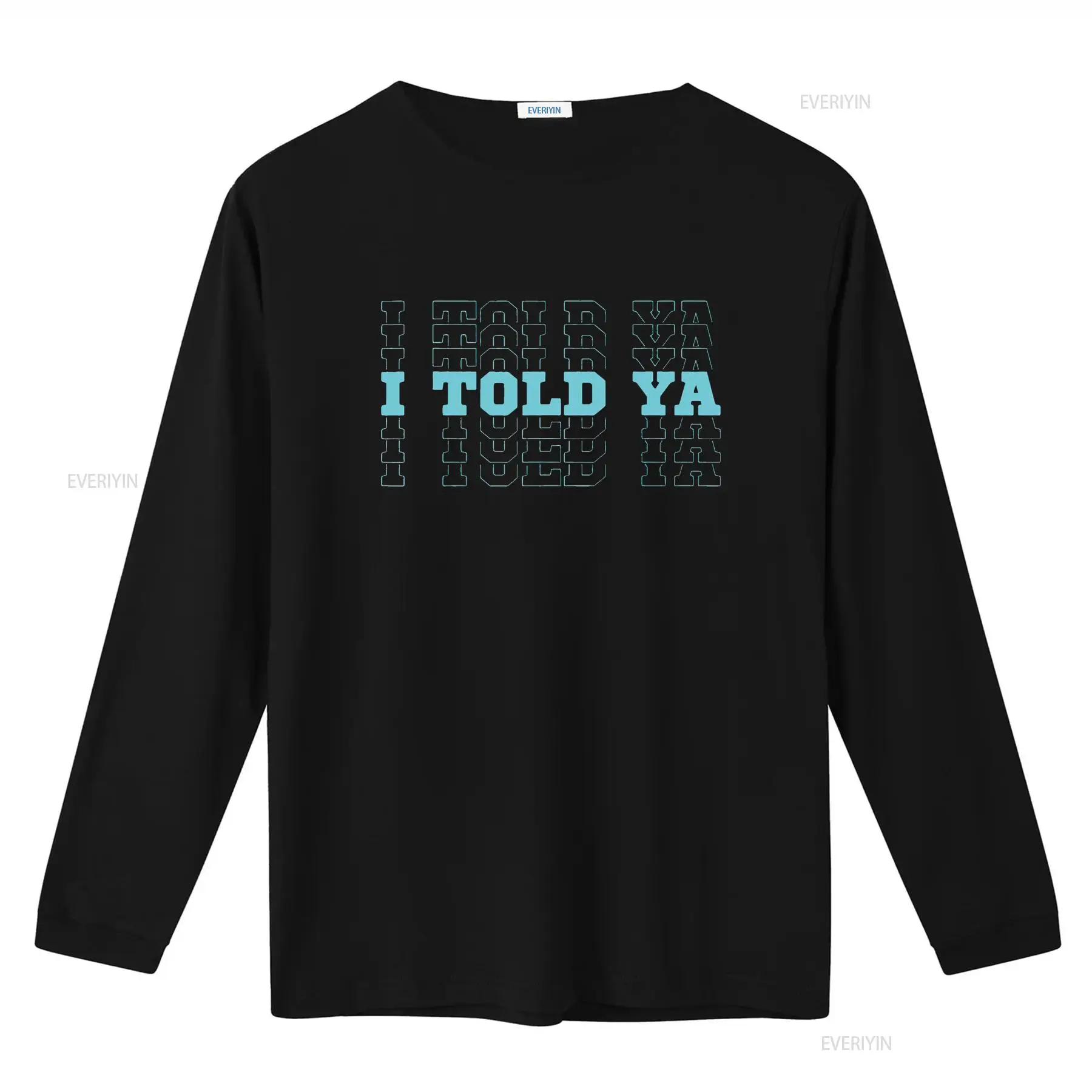 Funny Cute I Told Ya Cyan Blue - Vintage Fashion Font ulasan dan harga