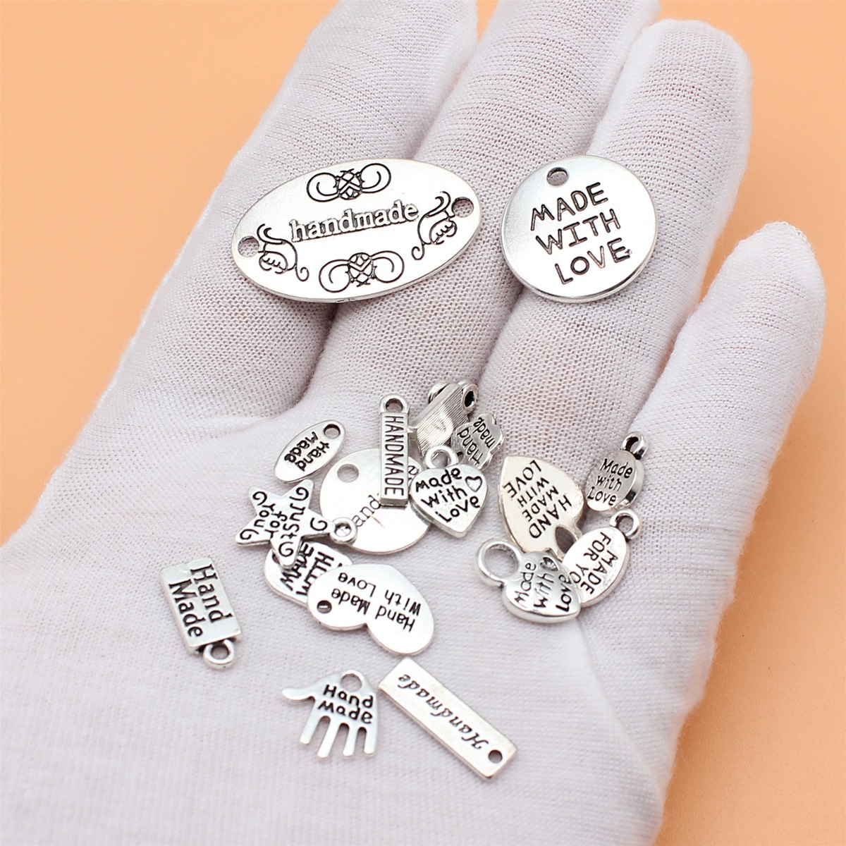 19pcs Antique Silver Color Han - Vintage Fashion Tags ulasan dan harga