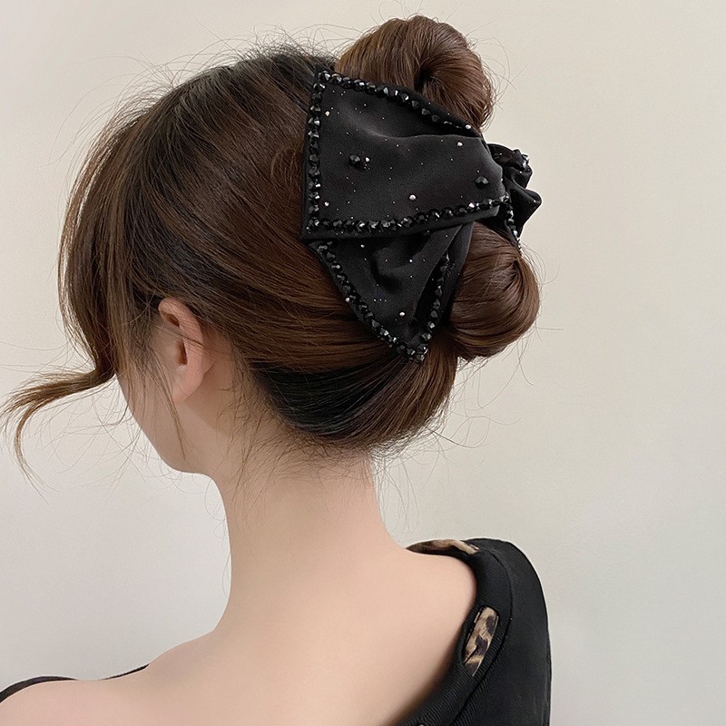 Elegant Large Rhinestones Bow  - Vintage Fashion Ornaments ulasan dan harga