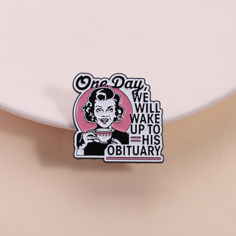 Dark Humor Housewife Pin Sarca - Vintage Fashion Obituaries ulasan dan harga