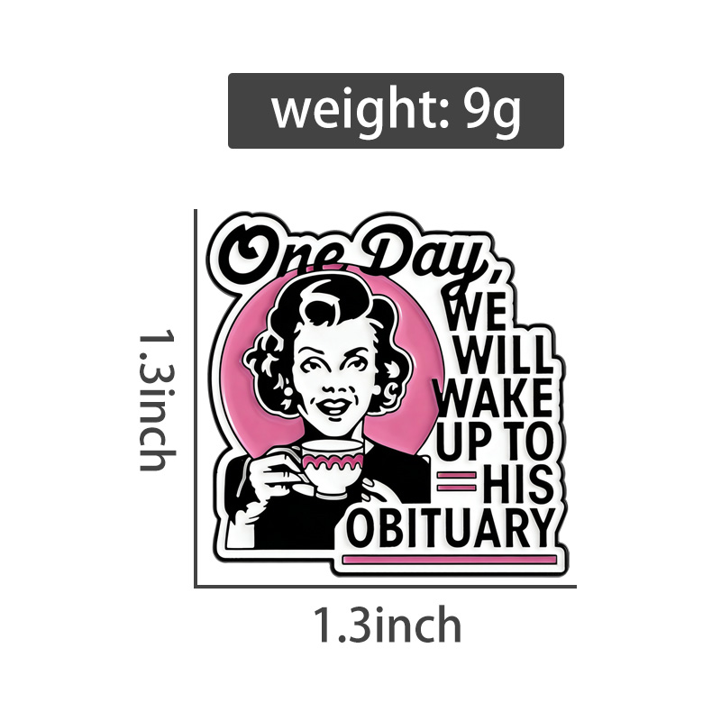 Dark Humor Housewife Pin Sarca - Vintage Fashion Obituaries ulasan dan harga
