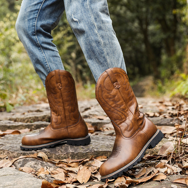 Men's Boots Classic Handmade E - Vintage Fashion Fabrics ulasan dan harga