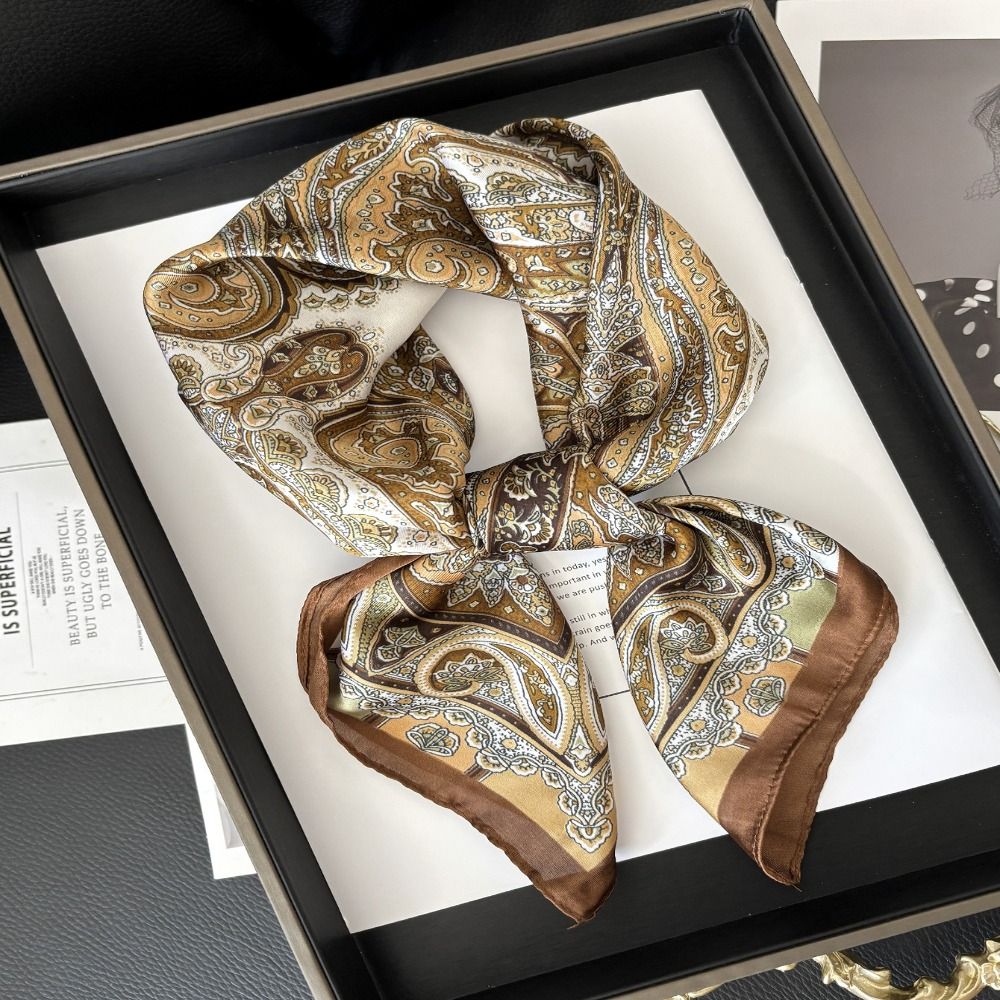 New Luxury Print Imitation Sil - Vintage Fashion Hijab ulasan dan harga