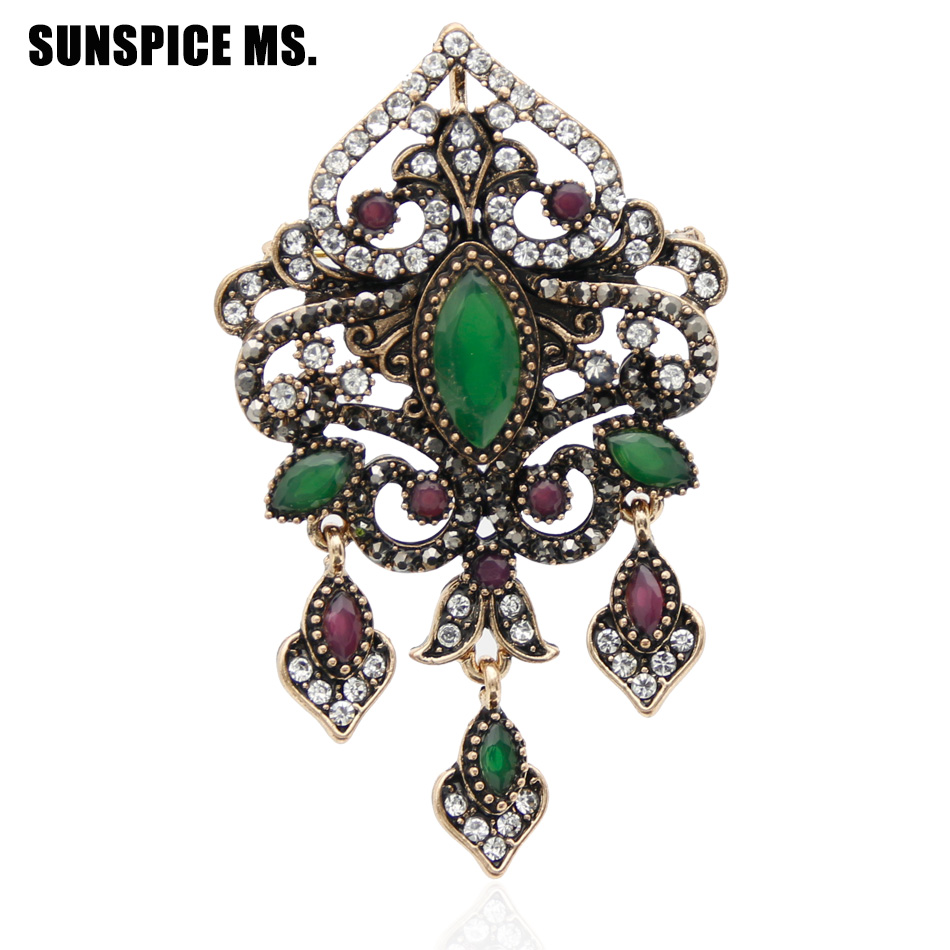 Sunspicems Turkish Women Brooc - Vintage Fashion Hijab ulasan dan harga