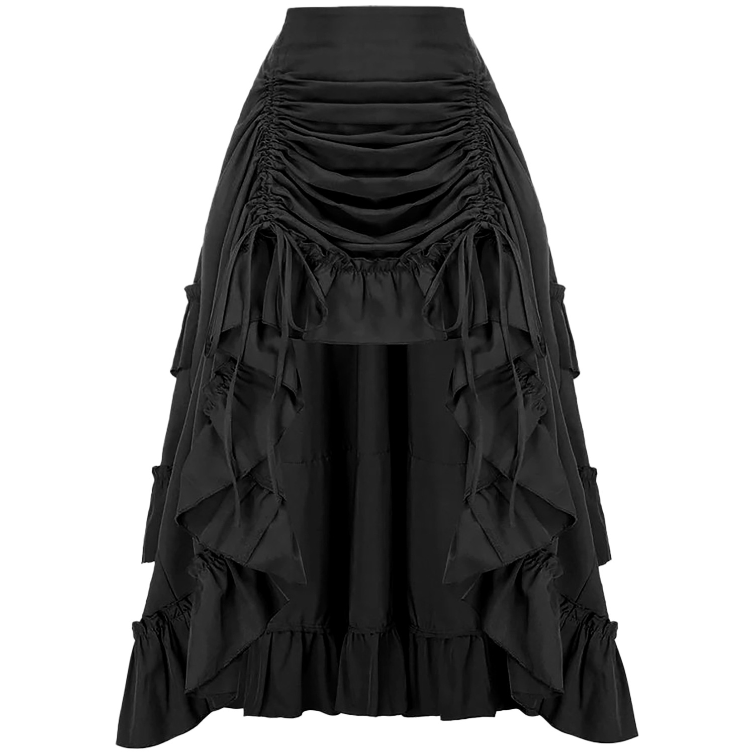 Ruffled High Waisted Long Vict - Vintage Fashion Fabrics ulasan dan harga