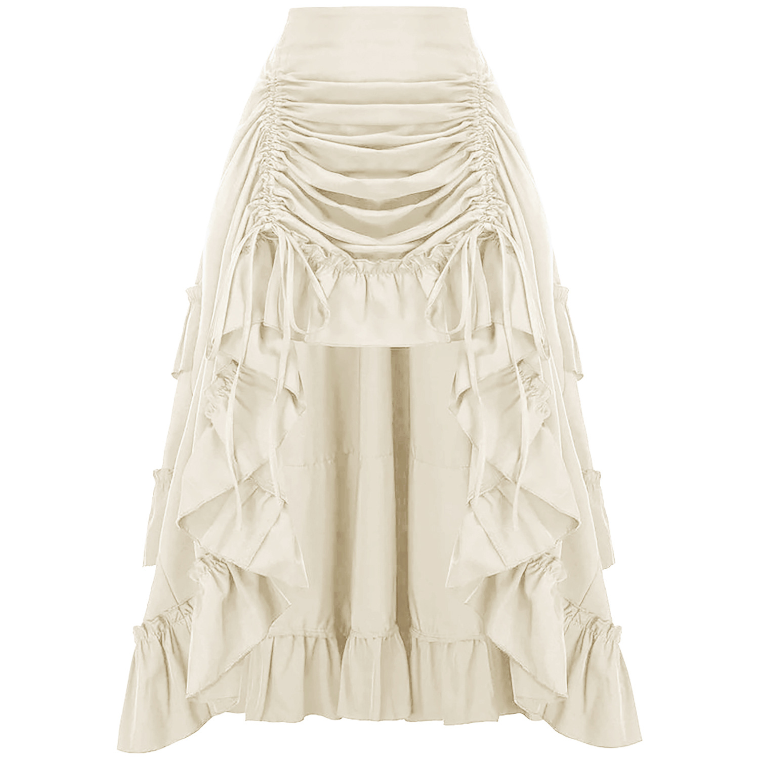 Ruffled High Waisted Long Vict - Vintage Fashion Fabrics ulasan dan harga