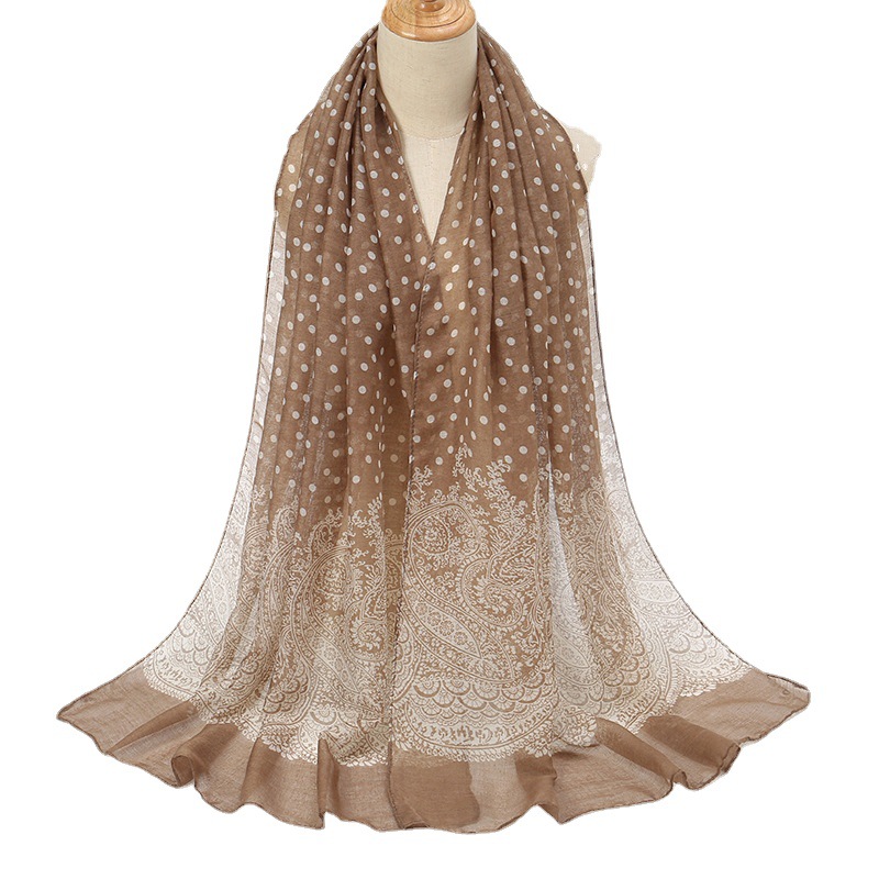 Vintage Gradient Polk Dot Cott - Vintage Fashion Hijab ulasan dan harga