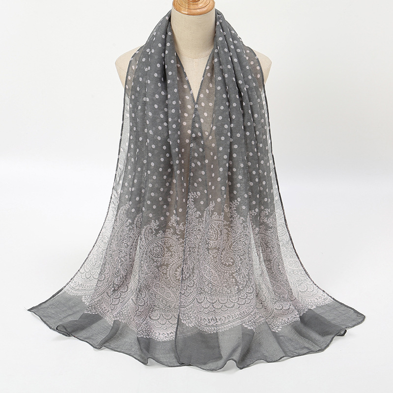 Vintage Gradient Polk Dot Cott - Vintage Fashion Hijab ulasan dan harga