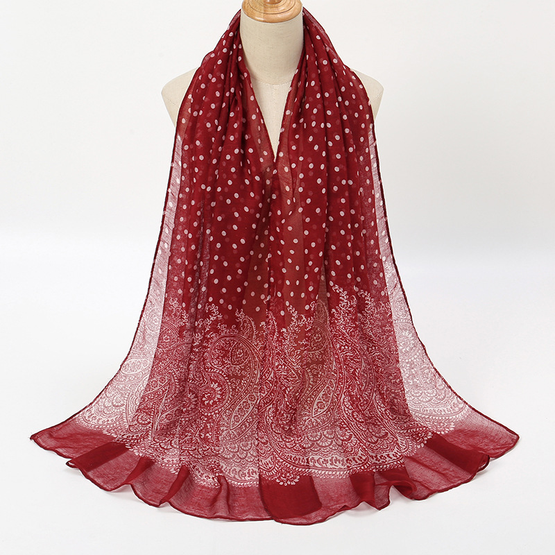 Vintage Gradient Polk Dot Cott - Vintage Fashion Hijab ulasan dan harga