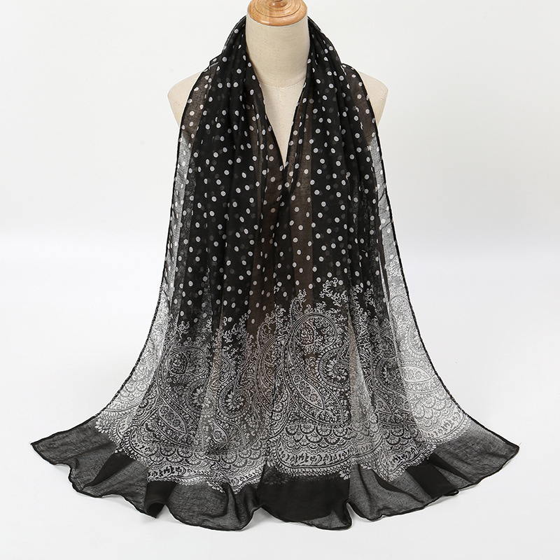 Vintage Gradient Polk Dot Cott - Vintage Fashion Hijab ulasan dan harga