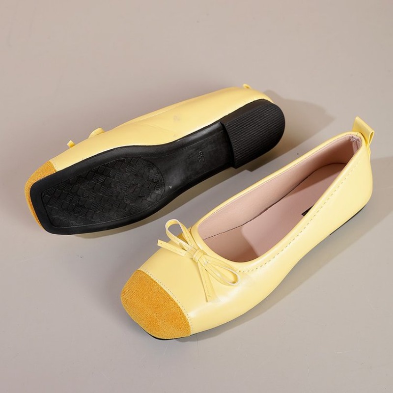 Women Color Block Square Toe B - Vintage Fashion Ladies ulasan dan harga