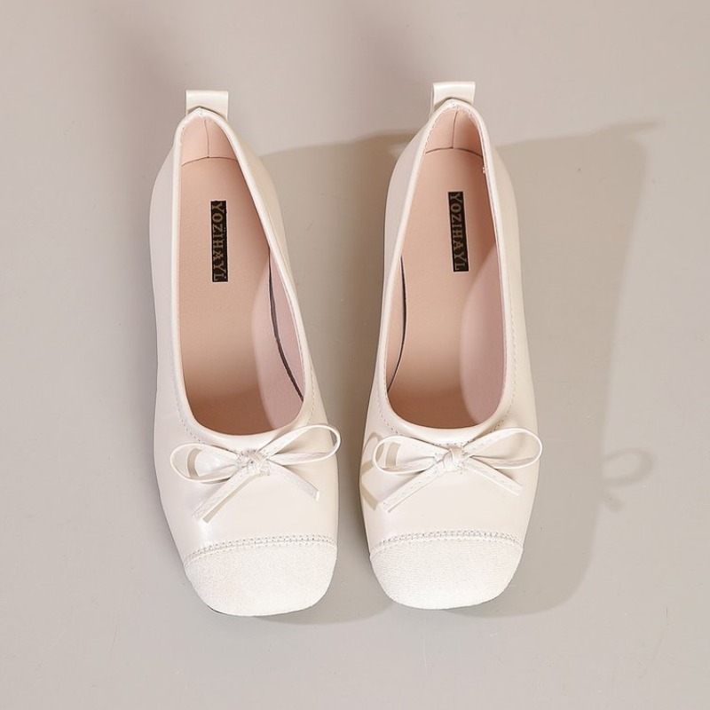 Women Color Block Square Toe B - Vintage Fashion Ladies ulasan dan harga