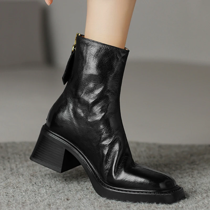 Autumn Vintage Thick Heel Wome - Vintage Fashion Ladies ulasan dan harga